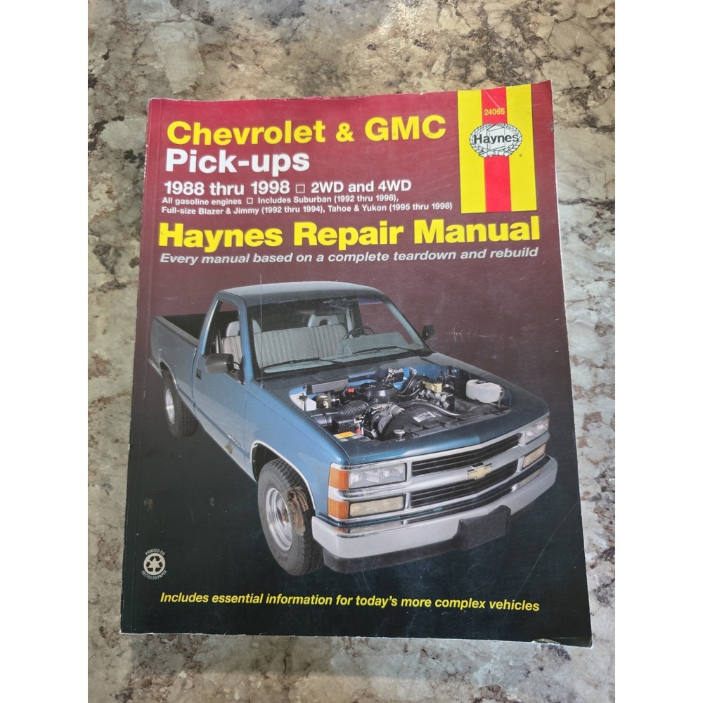Haynes Repair Manual Chevrolet and GMC Pick Ups  24065  88-98 All Models